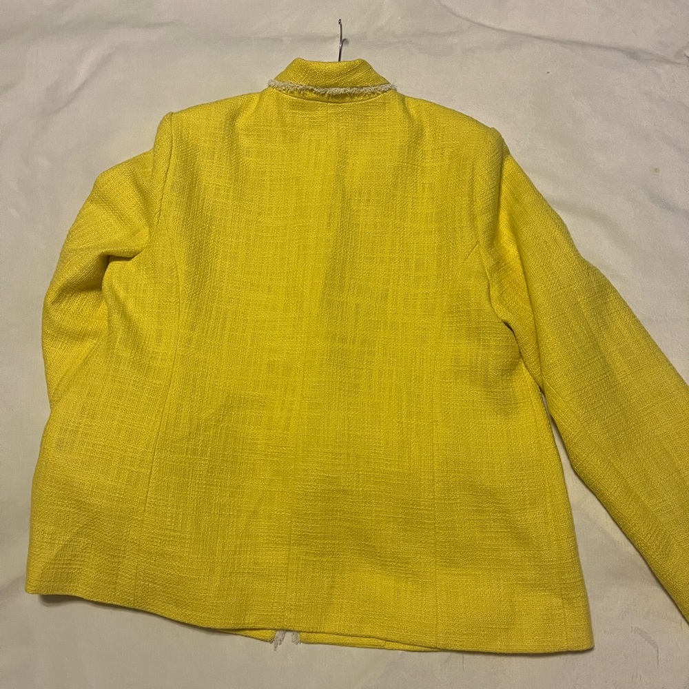 Susan Graver Yellow Blazer with Metallic Accents - Picture 3 of 6